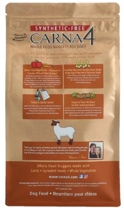 Carna4 Quick Baked- Air Dried Whole Food Lamb Recipe 20-lb