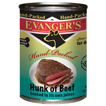 Evanger Dog Can Hand Packed Hunk of Bf 12-oz