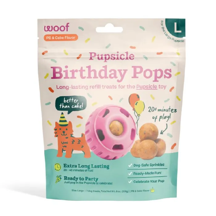 Woof Dog Treat Birthday Pops Large 8oz
