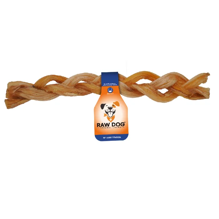 Raw Dog Chews Braided Bf Tendon 10"