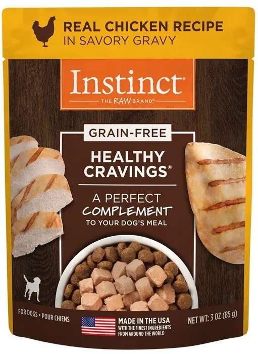 Instinct Crave Gf Chkn Meal Topper Pouches 3-oz
