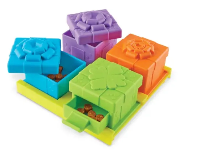 Brightkins Dog Toy Surprise Party Puzzle Purple