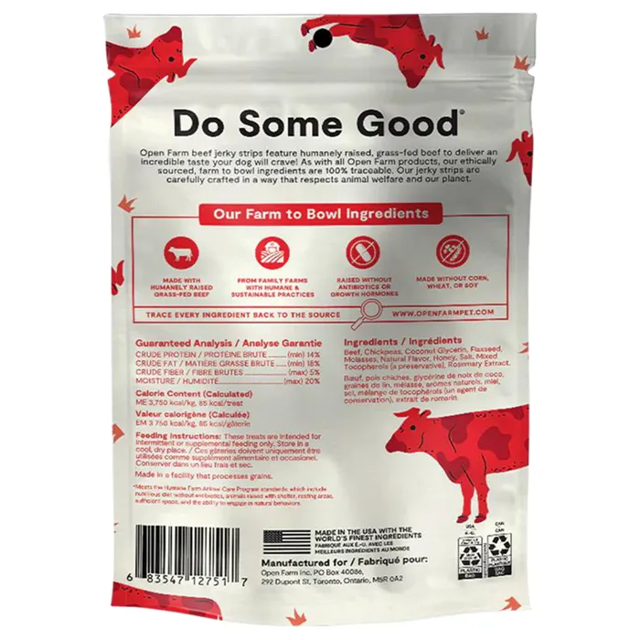 Open Farm Dog Jerky Strips Beef 5.6oz