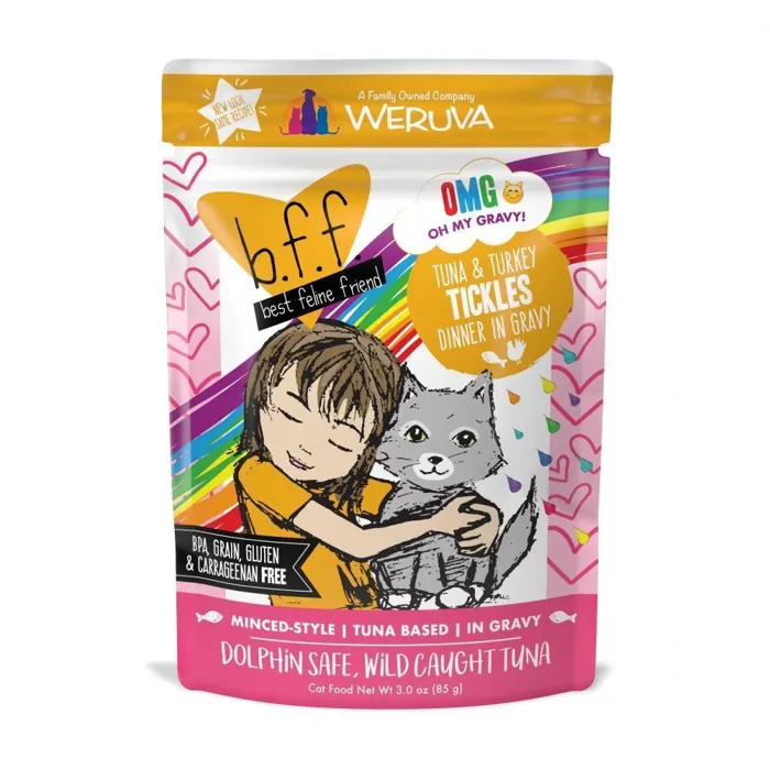 Bff Tuna & Trky Tickles Pouches Wet Cat Food 3-oz