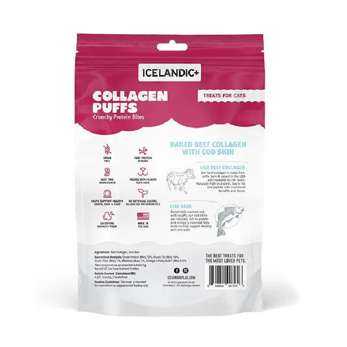 Icelandic+ Cat Collagen Mini Puffs W/ Fish .5 Oz Bag
