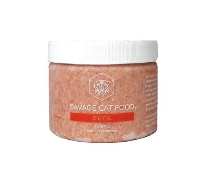 Savage Cat Frzn Duck Small Tub 12-oz