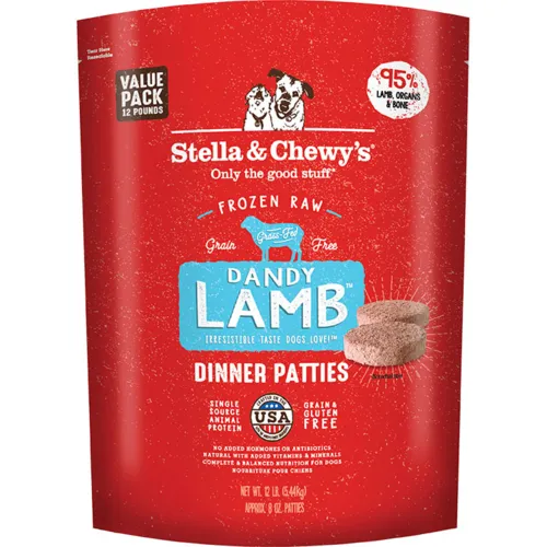 Stella & Chewy's Dog Raw Frzn Lamb Patties 12-lb