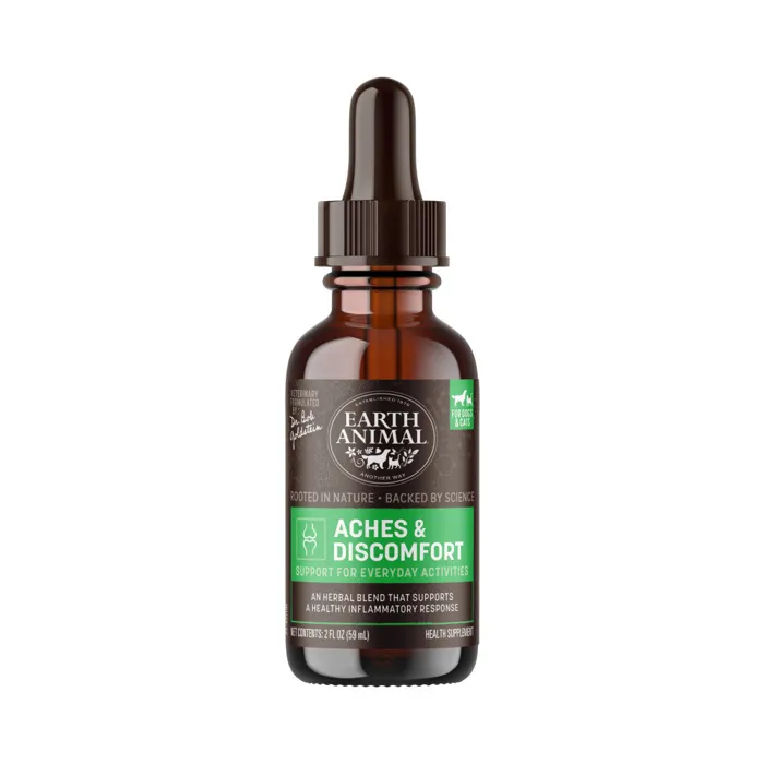 Earth Animal Aches & Discomfort Herbal Drops 2 oz front