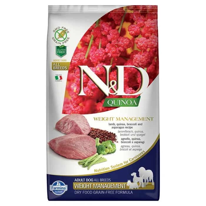 Farmina Nd Qunioa Gf Dog Weigh Management Lamb Broc Mini 5.5#
